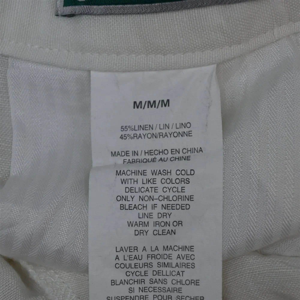 Cubavera Mx29 White Linen Drawstring Relaxed Wedding Beach Mens Pants